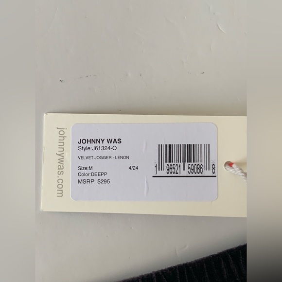 Johnny Was Lenon Velvet Jogger Women’s Size M Purple - Picture 6 of 14